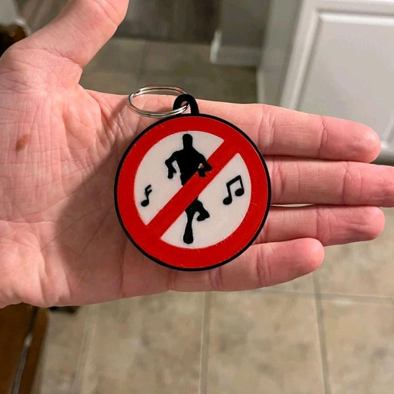 Fortnite No Dance Sign! - Gaming Accessories, Room Decoration, Video Games, Funny, Decor, Gag Gift, Keychain, Fort, Fortnight