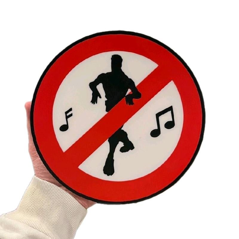 Fortnite No Dance Sign! - Gaming Accessories, Room Decoration, Video Games, Funny, Decor, Gag Gift, Keychain, Fort, Fortnight