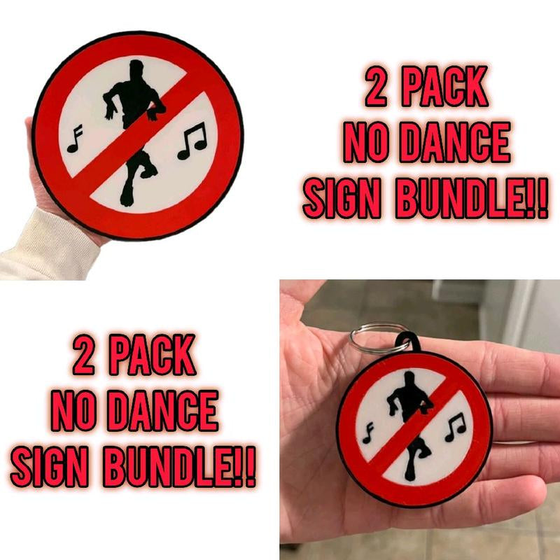 Fortnite No Dance Sign! - Gaming Accessories, Room Decoration, Video Games, Funny, Decor, Gag Gift, Keychain, Fort, Fortnight