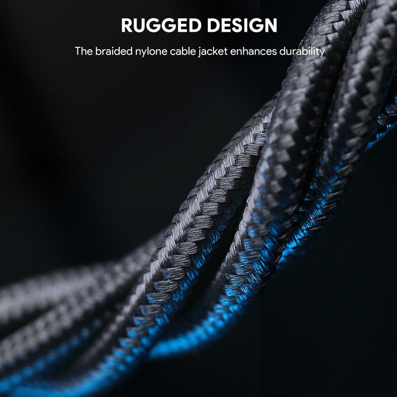 AUKEY CB-KCC101 1M 100W Fast Nylon Braided USB-C to USB-C Charging Cable with Kevlar Core Smartphone Iphone