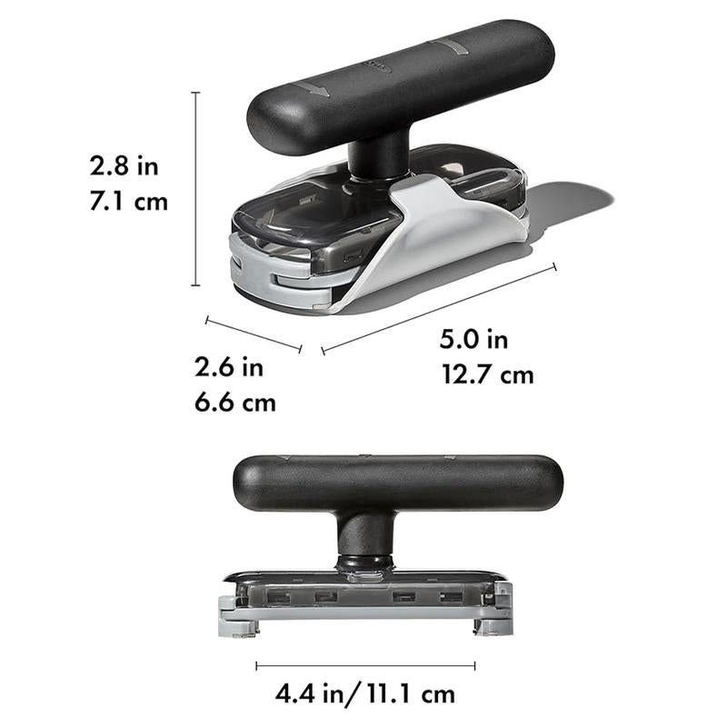 1PC Bottle Cap Opener - Stainless Steel Bottle Cap Opener with Adjustable Rotary Powerless Bottle Opener with Grip Kitchen Utensils