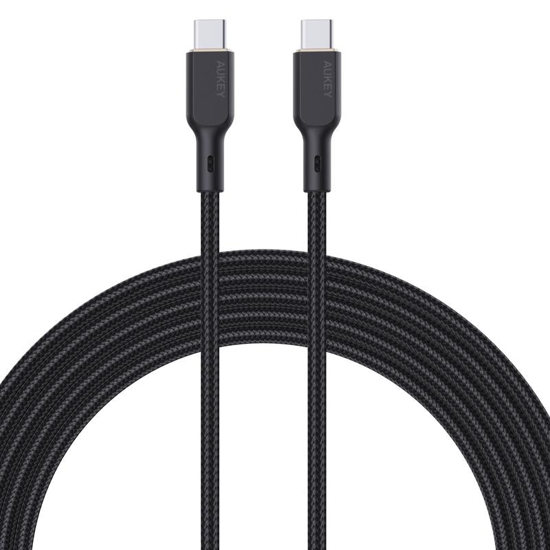 AUKEY CB-KCC101 1M 100W Fast Nylon Braided USB-C to USB-C Charging Cable with Kevlar Core Smartphone Iphone