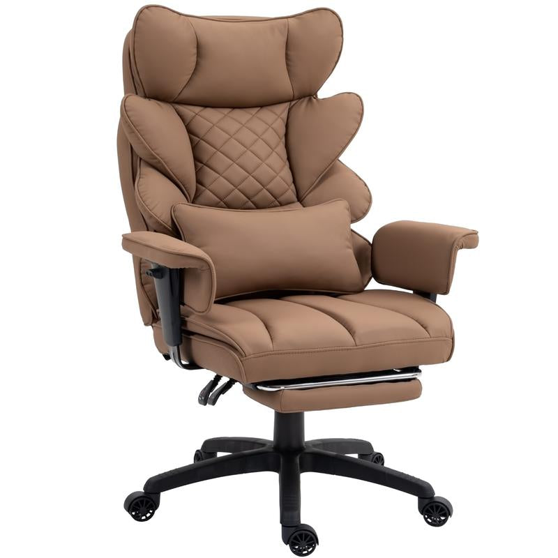 Dowinx Ergonomic Office Chair - Big & Tall Executive Desk Chair with Pocket Spring Lumbar Support, High-Back Adjustable Gaming Chair, Removable Footrest & 3D Armrests