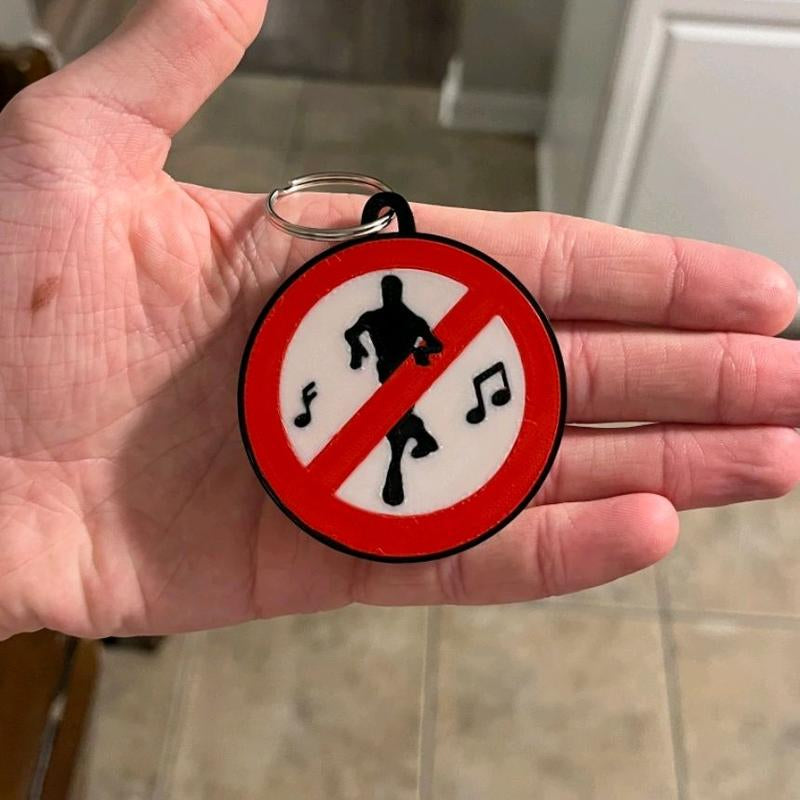 Fortnite No Dance Sign! - Gaming Accessories, Room Decoration, Video Games, Funny, Decor, Gag Gift, Keychain, Fort, Fortnight