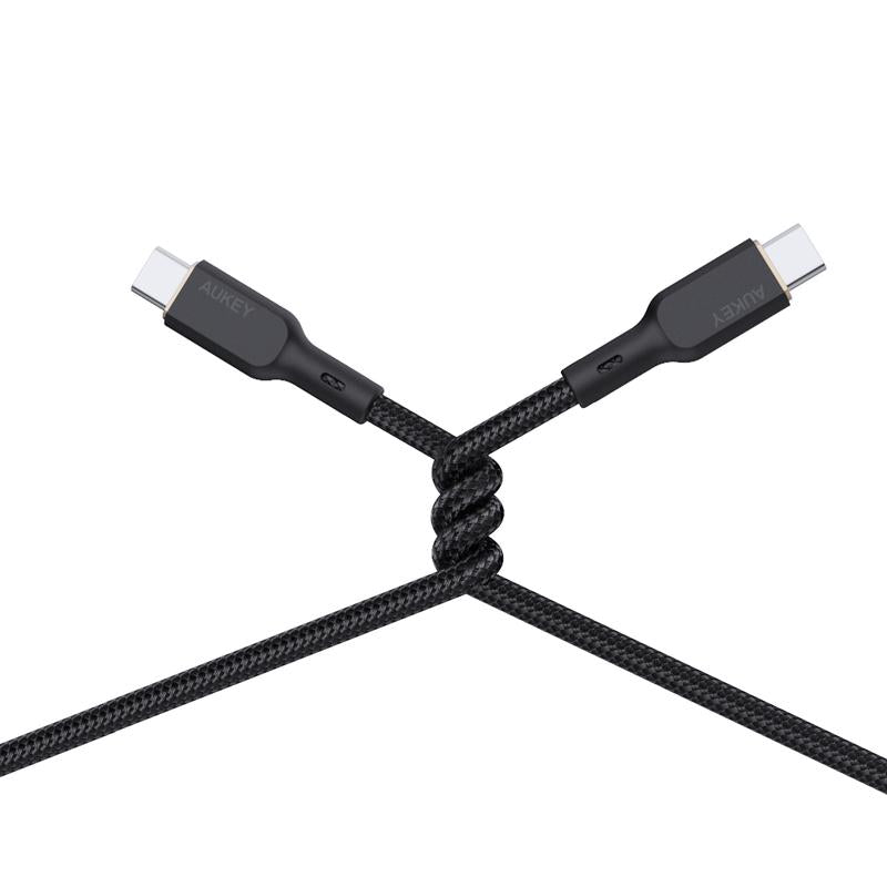 AUKEY CB-KCC101 1M 100W Fast Nylon Braided USB-C to USB-C Charging Cable with Kevlar Core Smartphone Iphone