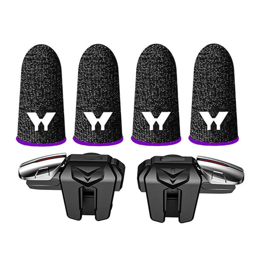 Mobile Controller & Gloves, Durable Anti-Sweat & Anti-Slip Finger Gloves, Game Finger Gloves & Controller Set, Accessories for Iphone Android, Gaming Stuff, Gaming Items, Black Gaming Products, Devices