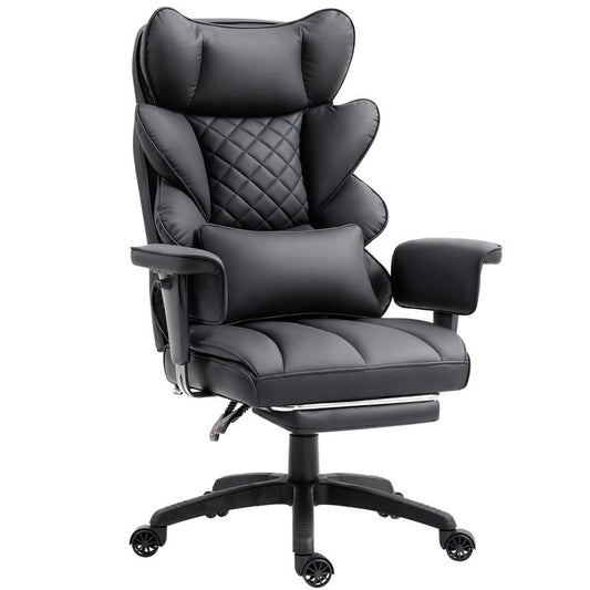 Dowinx Ergonomic Office Chair - Big & Tall Executive Desk Chair with Pocket Spring Lumbar Support, High-Back Adjustable Gaming Chair, Removable Footrest & 3D Armrests