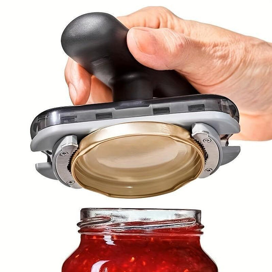 1PC Bottle Cap Opener - Stainless Steel Bottle Cap Opener with Adjustable Rotary Powerless Bottle Opener with Grip Kitchen Utensils