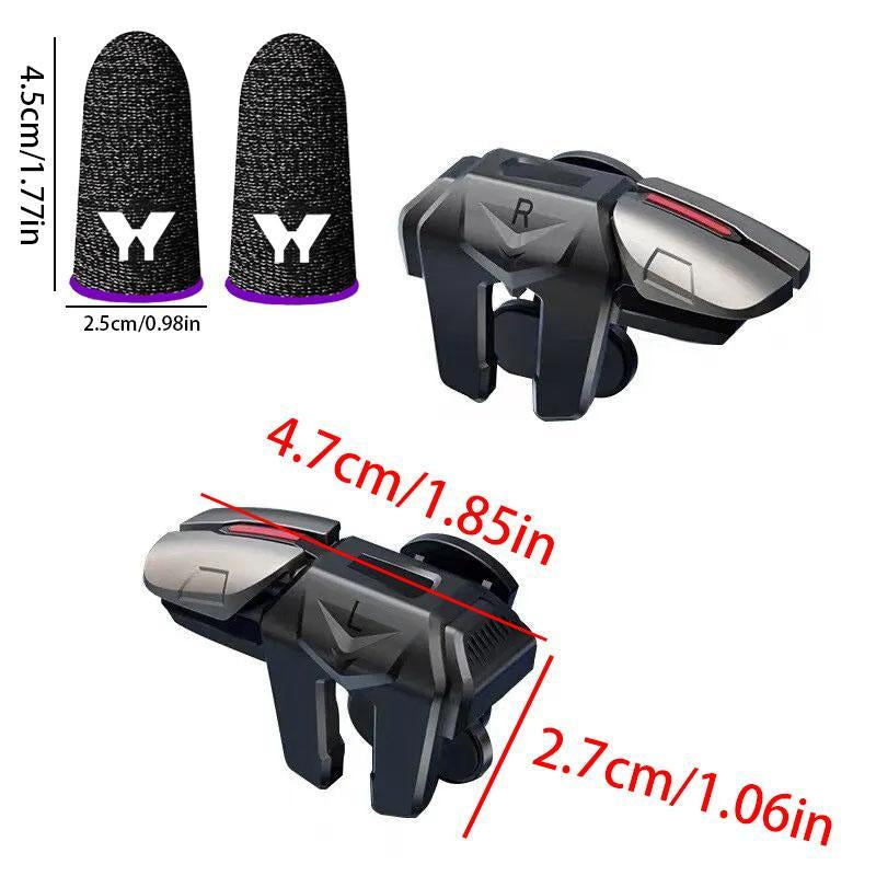 Mobile Controller & Gloves, Durable Anti-Sweat & Anti-Slip Finger Gloves, Game Finger Gloves & Controller Set, Accessories for Iphone Android, Gaming Stuff, Gaming Items, Black Gaming Products, Devices
